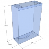 Caja transparente plegable 240x175x70 mm