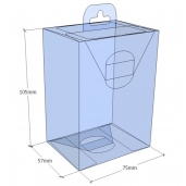 Caja transparente plegable 125x75x57 mm