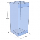 Caja transparente plegable 120x50x50 mm