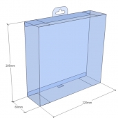 Caja transparente plegable 205x220x60 mm