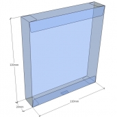 Caja transparente plegable 120x110x20 mm