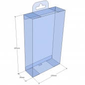 Caja transparente plegable 165x100x35 mm