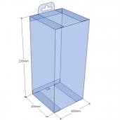 Caja transparente plegable 230x100x100 mm