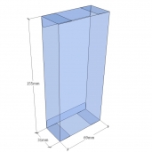 Caja transparente plegable 155x69x31 mm