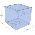 Caja transparente plegable 130x135x135 mm