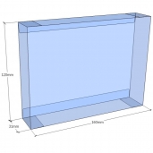 Caja transparente plegable 120x160x31 mm