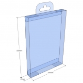 Caja transparente plegable 150x105x15 mm