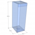 Caja transparente plegable 148x48x58 mm