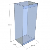 Caja transparente plegable 221x96x70 mm