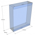 Caja transparente plegable 155x132x40 mm