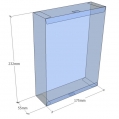 Caja transparente plegable 232x175x55 mm