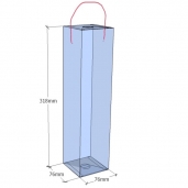 Caja transparente plegable 318x76x76 mm