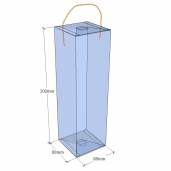 Caja transparente plegable 300x88x88 mm