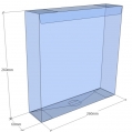 Caja transparente plegable 260x260x60 mm