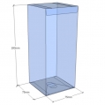 Caja transparente plegable 180x75x75 mm