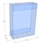 Caja transparente plegable 88x55x23 mm